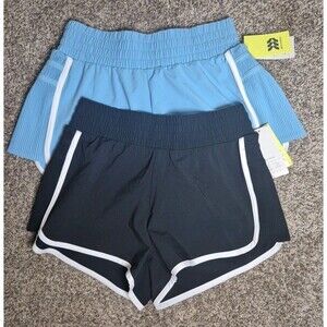 Lot of 2 All In Motion Women's Athletic Shorts Size S NWT - MSRP $40 Black Blue